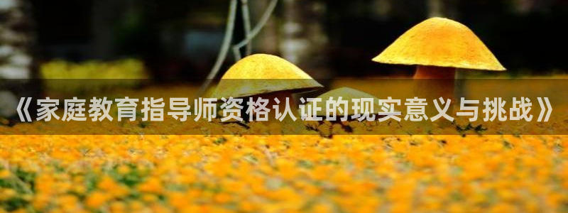 新航娱乐入新航娱乐怎么样：《家庭教育指导师资格认证的现实意义