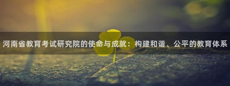 邯大新航娱乐：河南省教育考试研究院的使命与成就：构建和谐、公