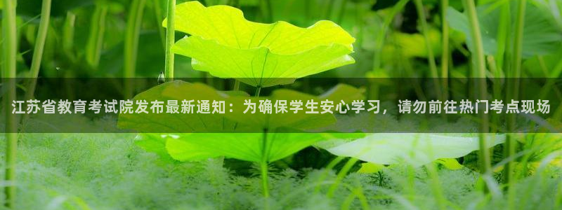 新航娱乐登陆：江苏省教育考试院发布最新通知：为确保学生安心学