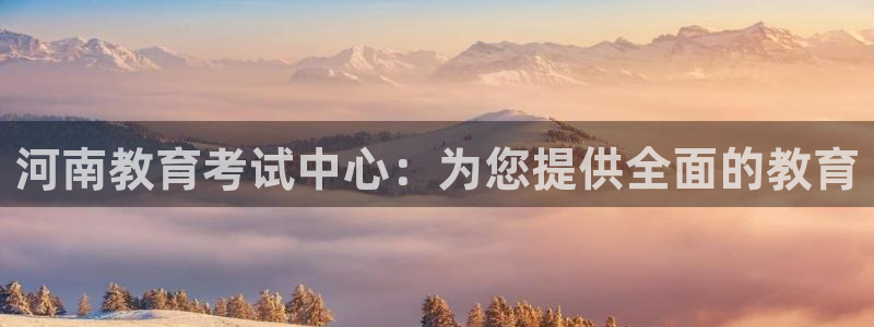新航娱乐入网要求：河南教育考试中心：为您提供全面的教育